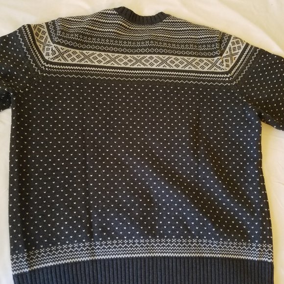 Lands' End Crew Neck Heart shaped Long Sleeve Large Sweater - Picture 6 of 7